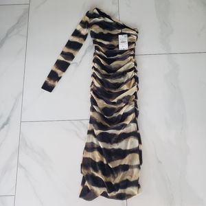 ZARA TIE-DYE PRINT TULLE DRESS SMALL